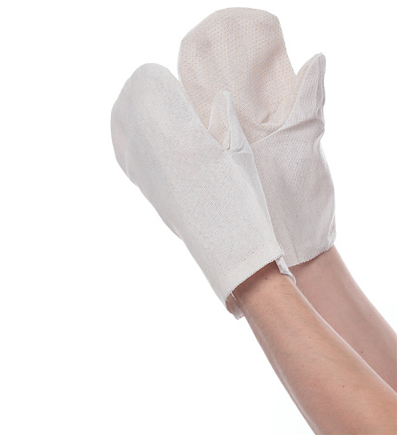 Рукавицы ХБ/ПВХ (апрет/апрет/миткаль) 